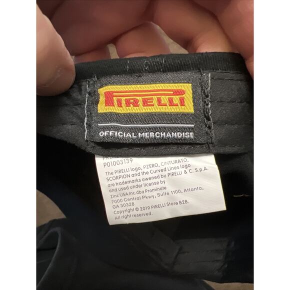 PIRELLI Tires Baseball Racing Cap Hat Black Adjustable Formula One F1 Vegas - Picture 3 of 4